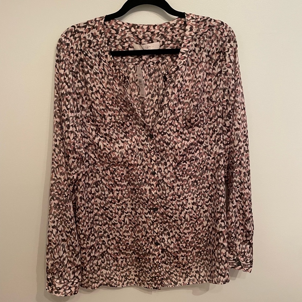 Pink Loft Blouse XXL NWT